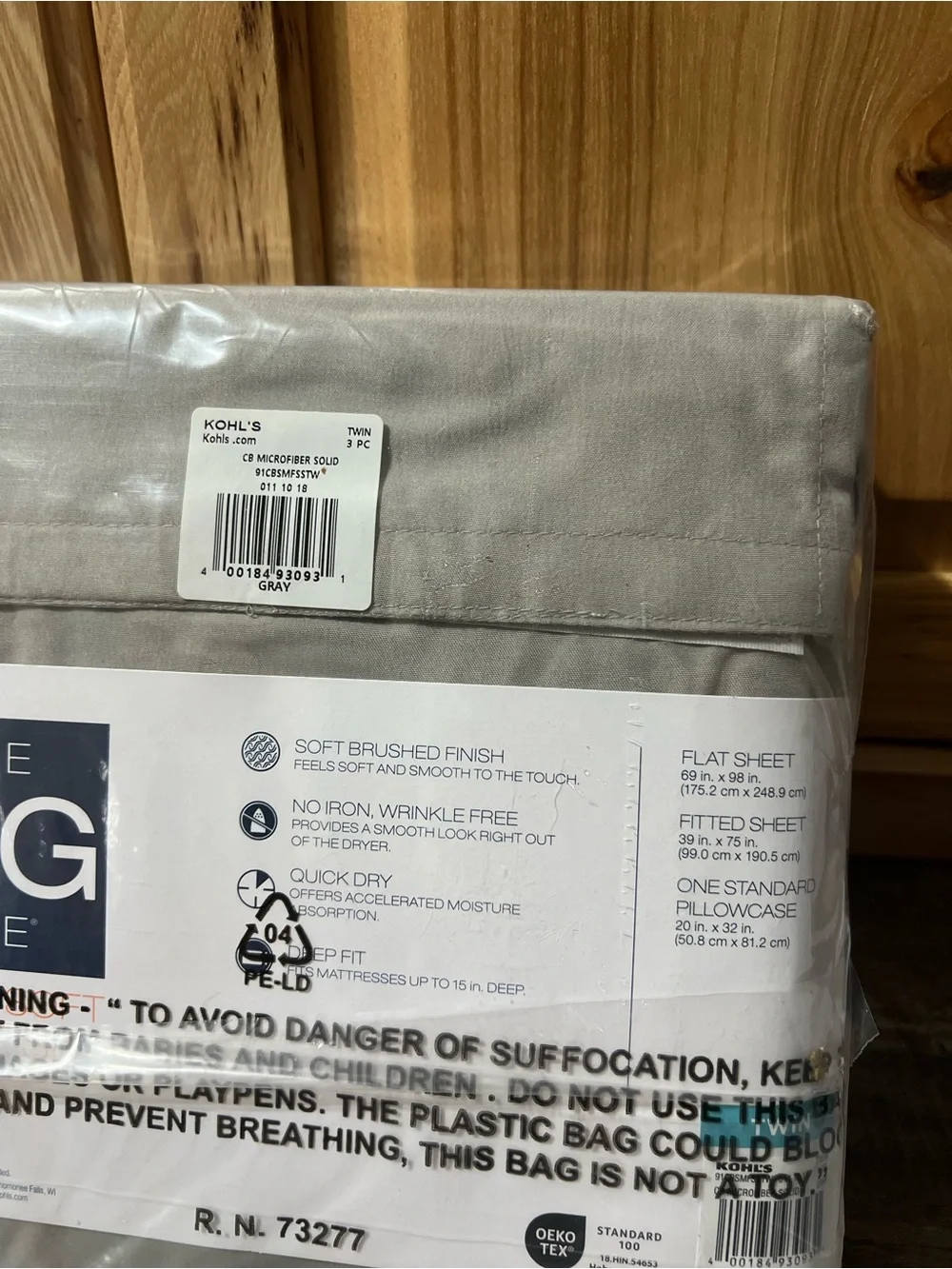 The Big One Twin Extra-Soft Sheet Set - Light Gray